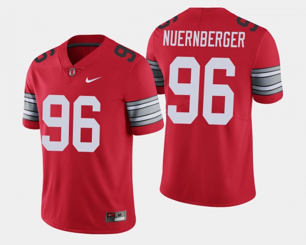 Ohio State Buckeyes Sean Nuernberger Men's #96 Limited 2018 Spring Game Scarlet College Football Jersey 2404CFHO1